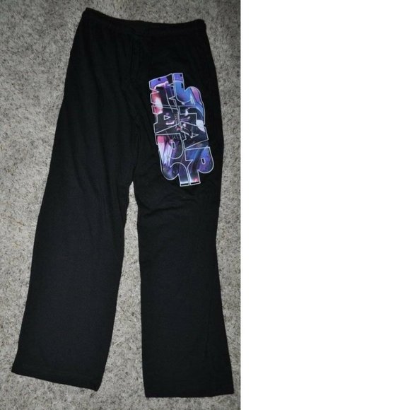 Mens Disney Star Wars Lounge Pants Pajamas Black Small Elastic Waist Fly Front - Picture 2 of 5